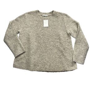 Oak + Fort Large NEW‎ Taupe Sweater Polyester Wool Blend